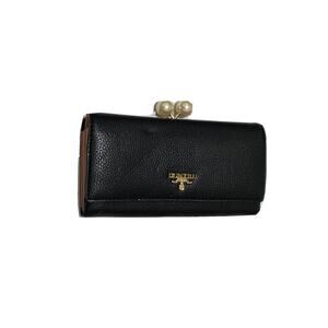 Dunxilu Women Long Clutch Wallet Black